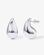 Chunky Teardrop Hoop Earrings – view 2
