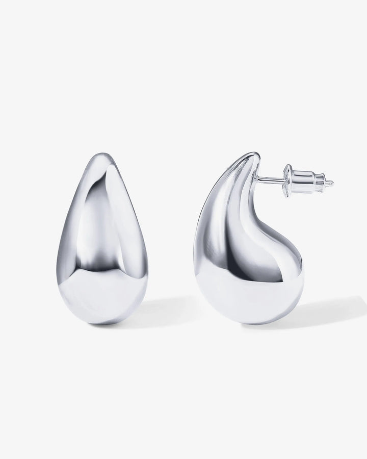Chunky Teardrop Hoop Earrings – view 2