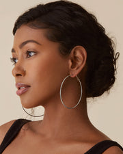 Clasp Back Thin HoopsEarrings – view 65