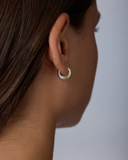Waterproof Reversible Two Tone Hoop Earrings – view 3