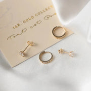 Dara Brillane Stone Earrings Set | Gold – view 10