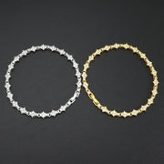 Classic Cluster Tennis Bracelet | Gold – view 3