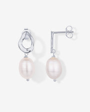 Wavy Pearl Drops Earrings – view 2
