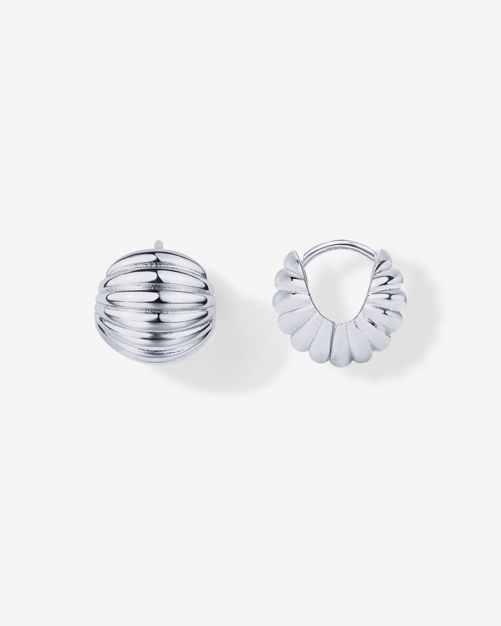 Ribbed Serena HoopsEarrings – view 2