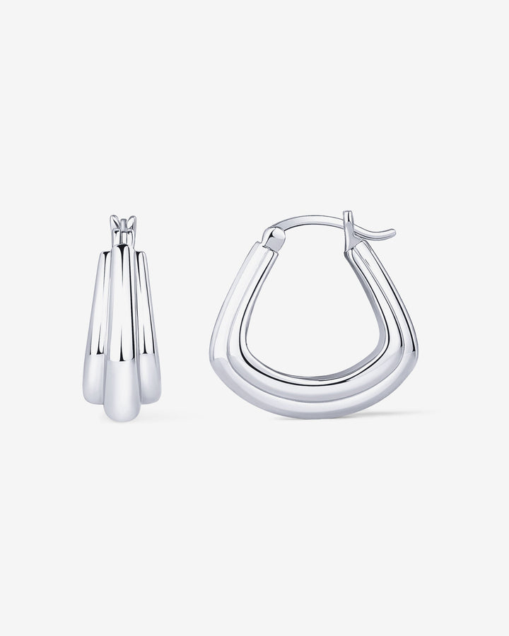 Chunky Triangle HoopsEarrings – view 2