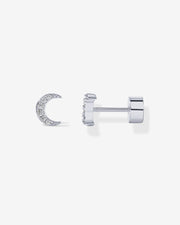 Crescent Moon Flat Back Earrings – view 2