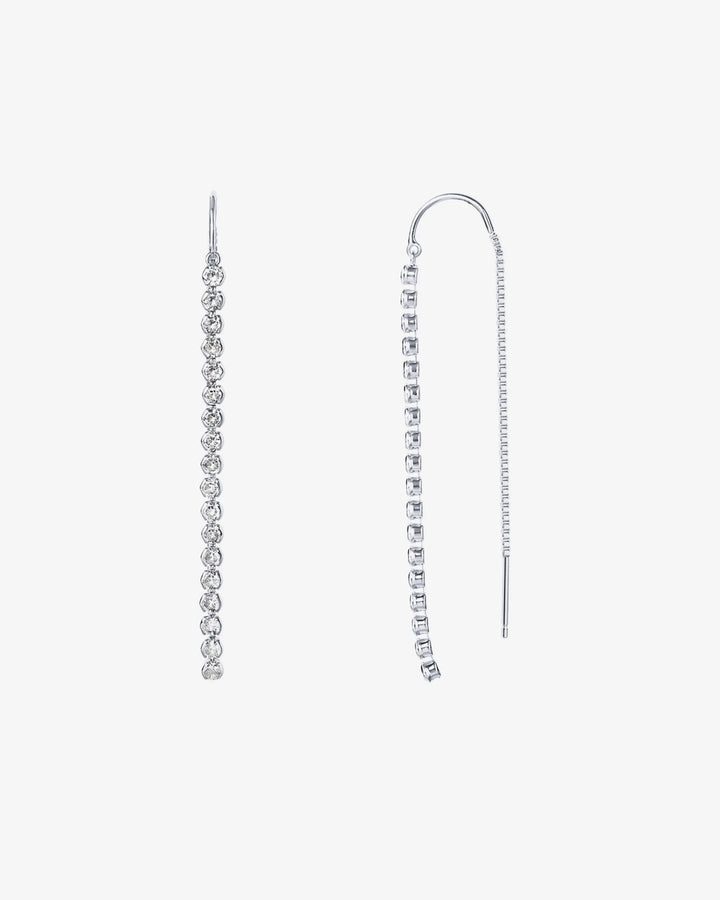 Cubic Zirconia Threader Earrings – view 2
