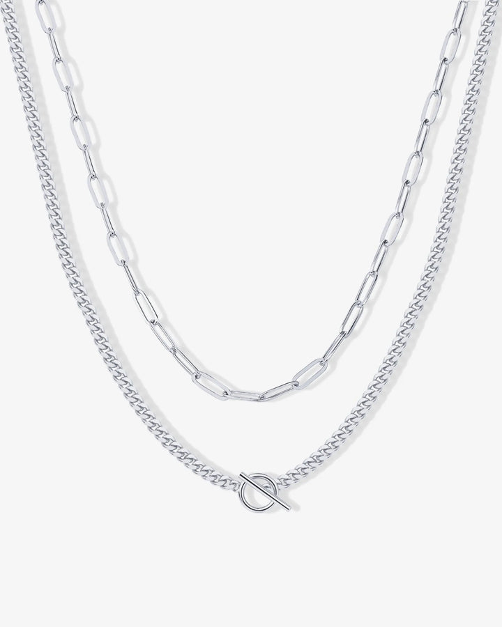 Layered Chain Circle Necklace – view 2