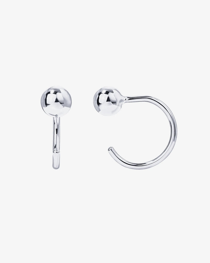 Ball Half Hoop HuggieEarrings – view 2