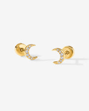 Crescent Moon Flat Back Earrings – view 4