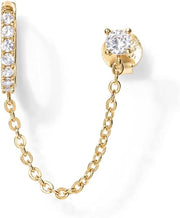 Adella Chain Earrings | Gold – view 2