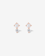 Pearl & Crystal Stud Screw Back Earrings – view 17