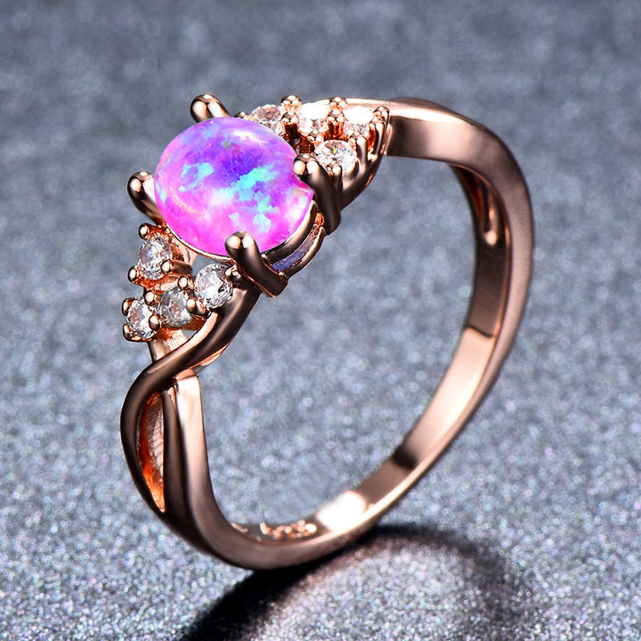 Sylva Moonhart White Ring | Rose Gold – view 2