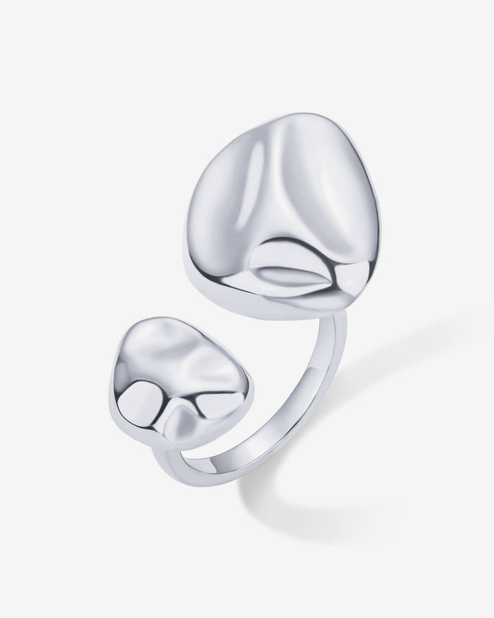 Double Pebble Open Ring – view 2