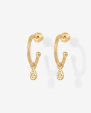 Drop Hammered HoopsEarrings – view 6