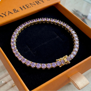 Amethyst Tennis Bracelet | White Gold – view 2