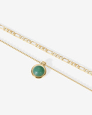 Carnelian & Aventurine Gemstone Layered Necklace – view 10