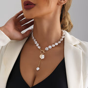 Baroque Pearl Toggle Necklace – view 3