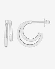 Double Split HoopsEarrings – view 2