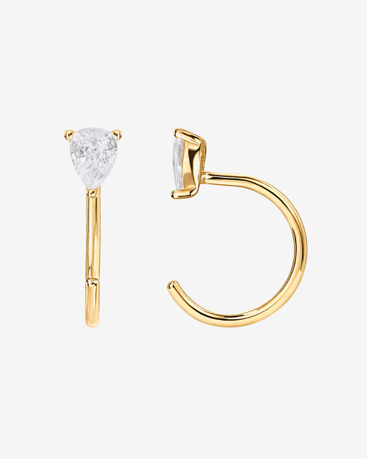 Tear Drop Half Hoop HuggiesEarrings