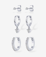 Ear Stack CZ Earring Trio – view 6