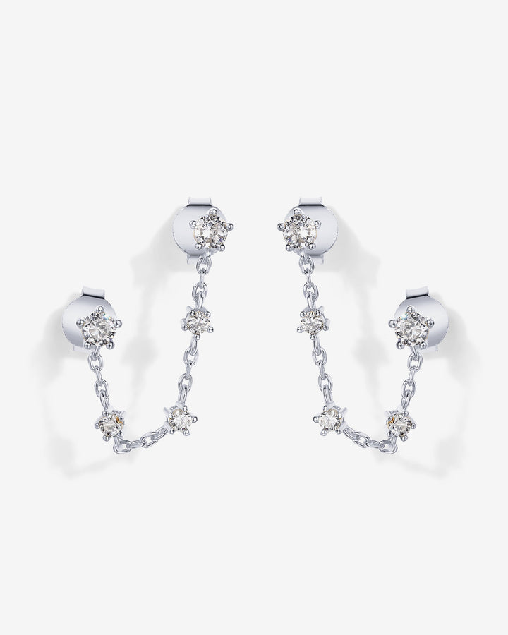 Chained Station Double Piercing StudsEarrings – view 2