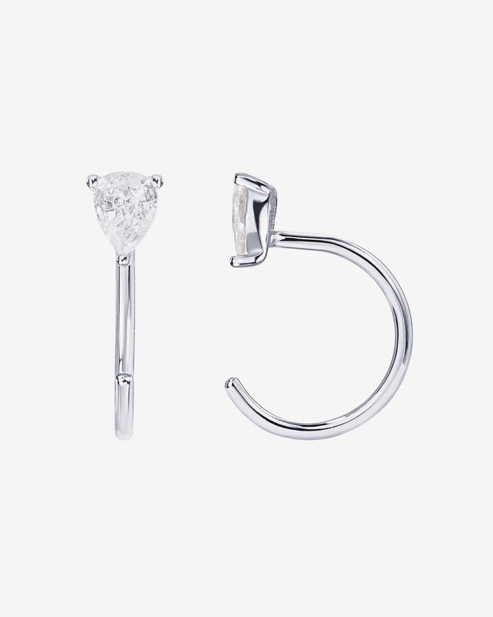 Tear Drop Half Hoop HuggiesEarrings – view 2