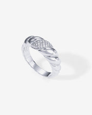 Cubic Zirconia Croissant Ring – view 2