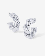 Puffy Twisted Hoop Earrings – view 5