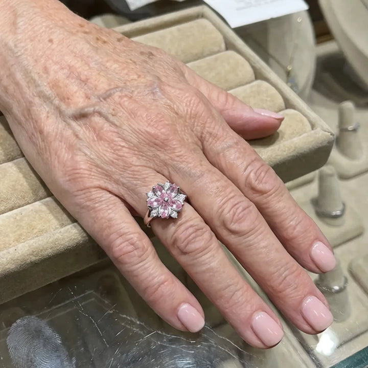 Cherry Blossom Ring | White Gold – view 2