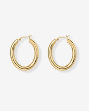 Oval Chunky HoopsEarrings – view 8