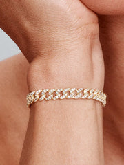 Pave Cuban Bracelet | White Gold – view 6