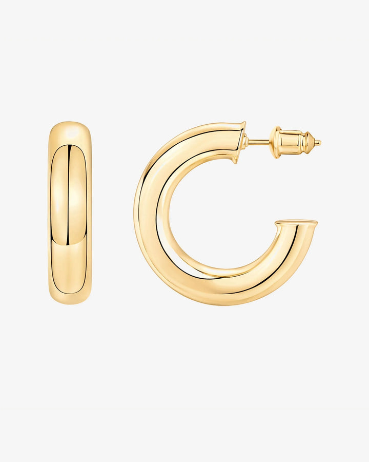 Chunky Open Hoops (6.5mm)Earrings