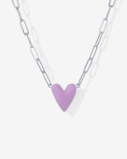 Enamel Heart Pendant Necklace – view 7