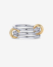 Interlocked Two-Toned Statement Rings – view 2