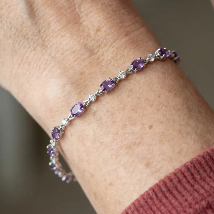 Amethyst Starlight Bracelet | White Gold – view 2