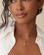 Pavé Cross Necklace – view 3