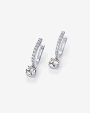 Bridal Huggie Earrings – view 8