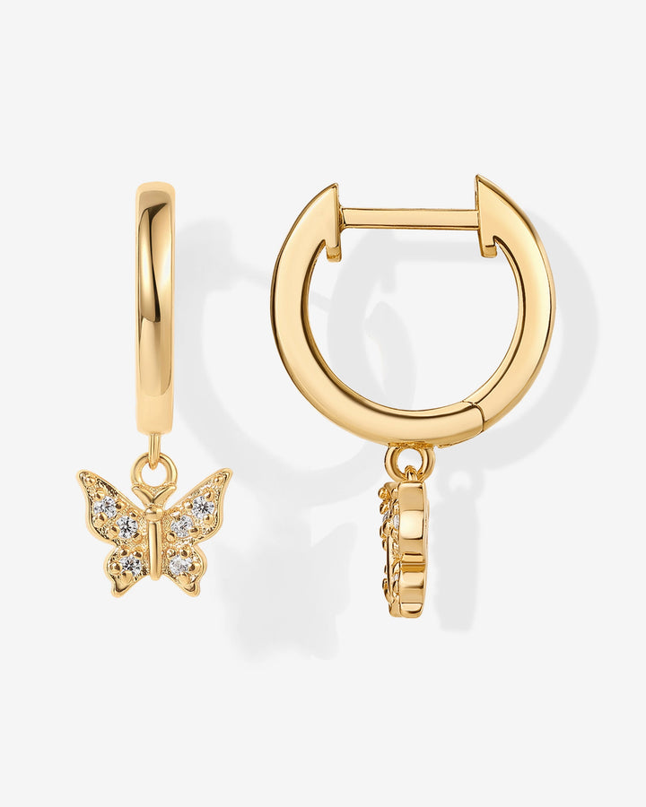 Drop Butterfly HuggiesEarrings
