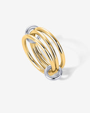 Interlocked Two-Toned Statement Rings – view 4