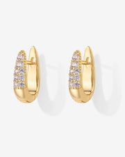 Oporto CZ HuggiesEarrings – view 4