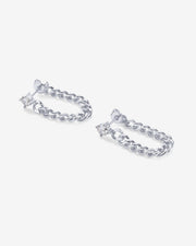 Cubic Zirconia Chained Earrings – view 8
