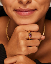 Multi Colored Chunky Ring – view 7