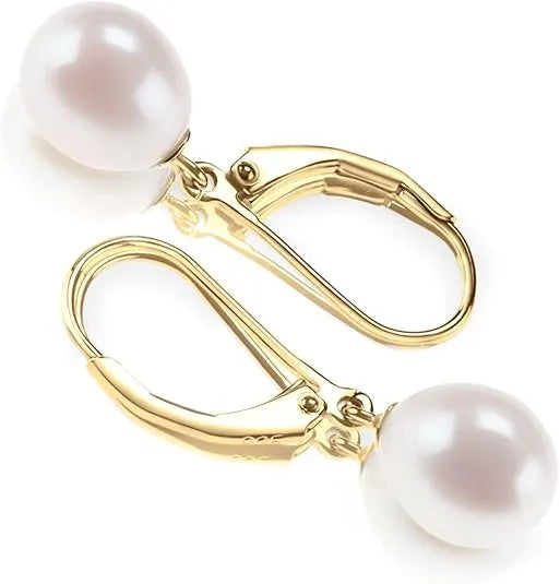 Pearl Dangle Earrings | Gold – view 2
