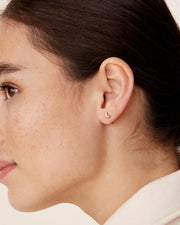 Moon Half Hoop HuggiesEarrings – view 22
