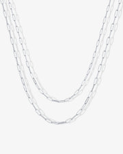 Layered Paperclip Necklace – view 2