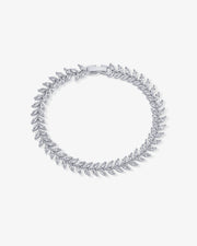 Marquise Leaf Tennis Bracelet – view 2