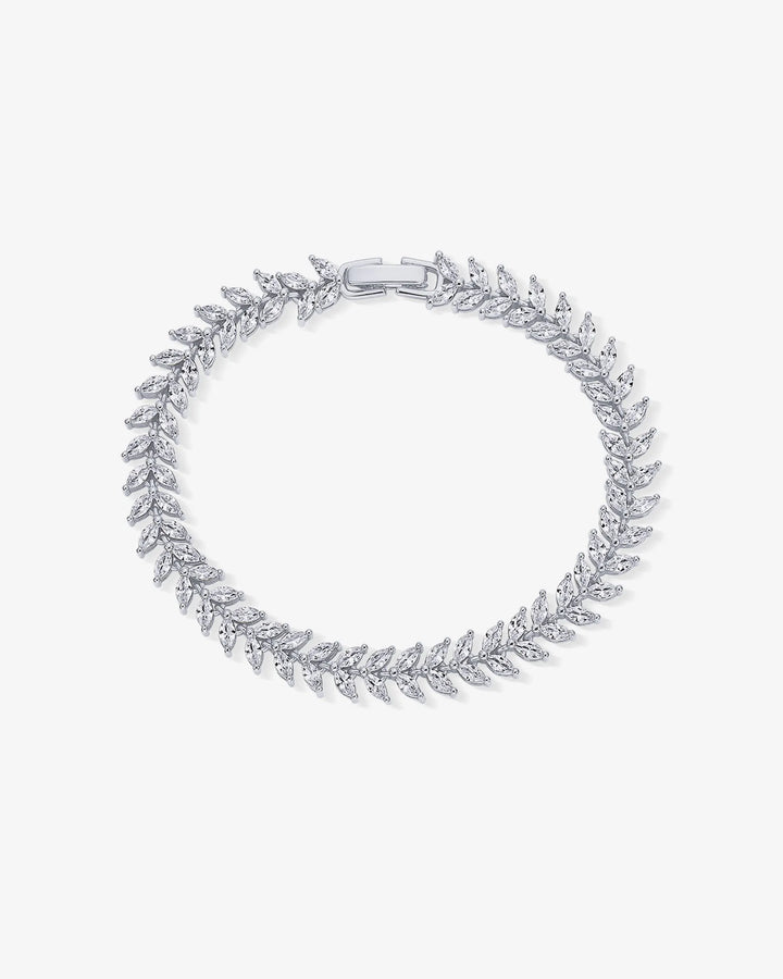Marquise Leaf Tennis Bracelet – view 2