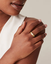 Cubic Zirconia Croissant Ring – view 4