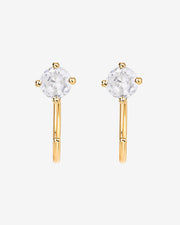 Solitaire Half Hoop HuggieEarrings – view 6